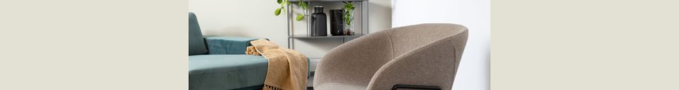 Mise en avant matière Fauteuil Feston Fab Grise