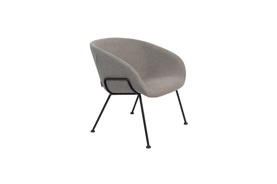 Recouvert ici de tissu 100% polyester gris