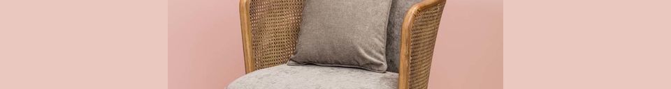 Mise en avant matière Fauteuil Gabin et son coussin