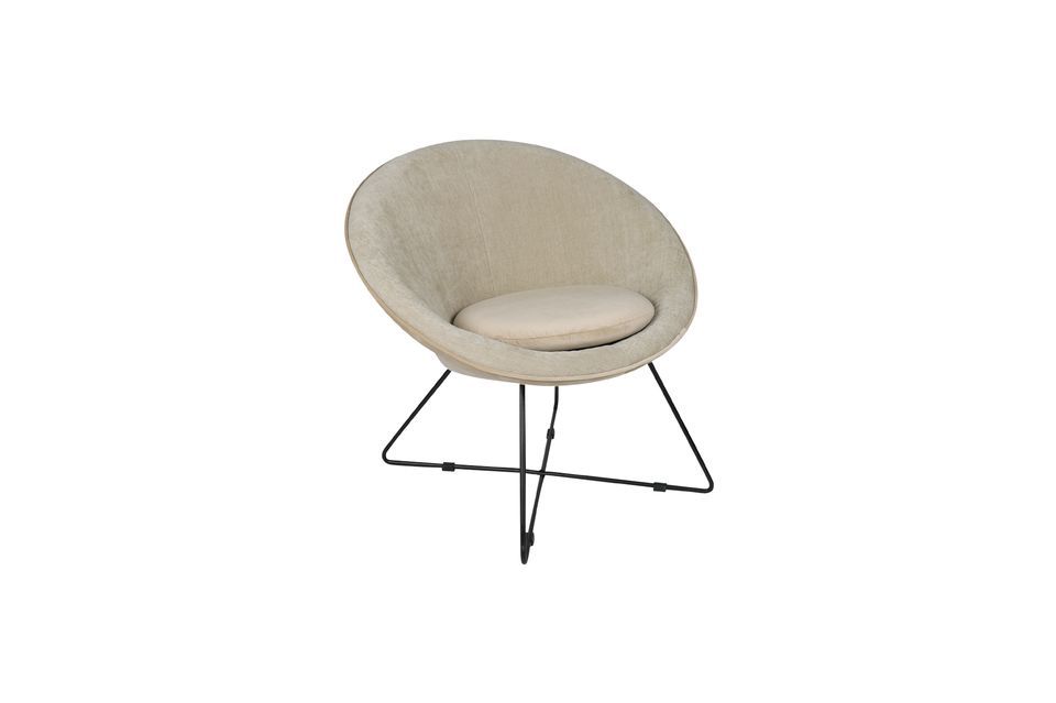 Fauteuil Garbo Blanc cassé Pomax