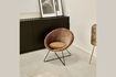 Miniature Fauteuil Garbo en velours caramel 1