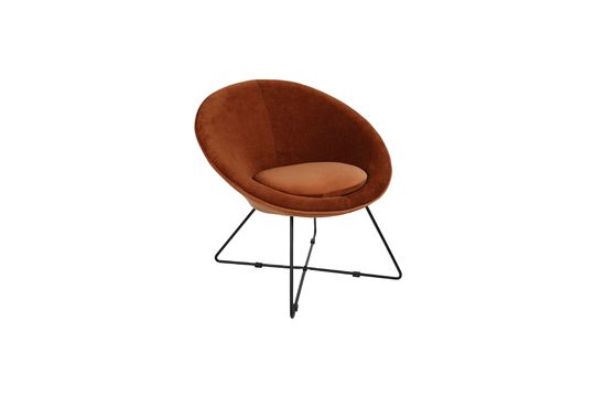 Fauteuil Garbo en Velours Orange Détouré