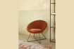 Miniature Fauteuil Garbo en Velours Orange 1