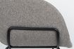 Miniature Fauteuil haut en tissu gris FEston 6