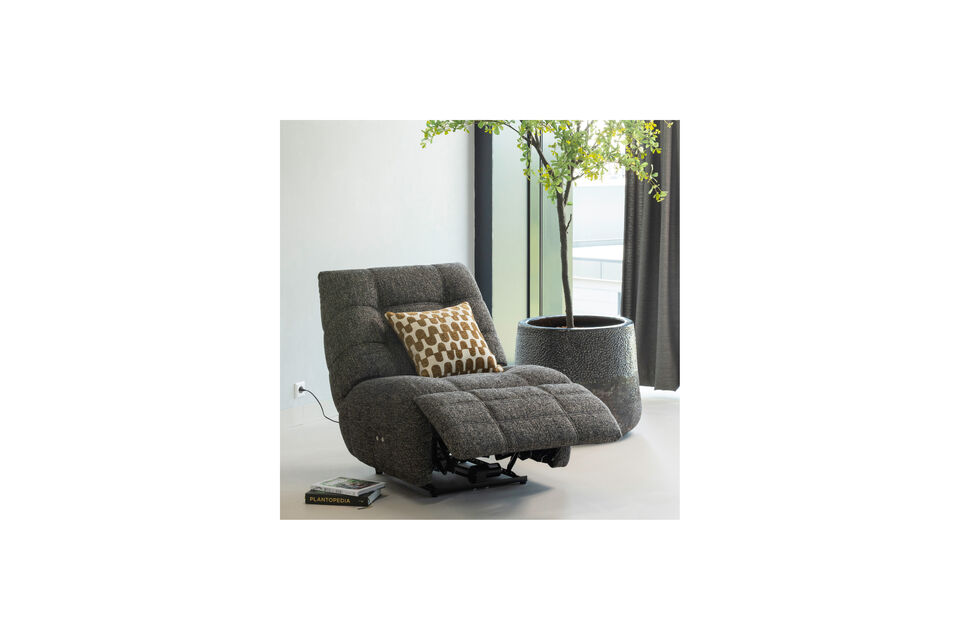 Fauteuil inclinable confortable Rembourré en tissu (100% polyester) Avec fonction relax réglable