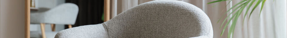 Mise en avant matière Fauteuil Indy marron clair