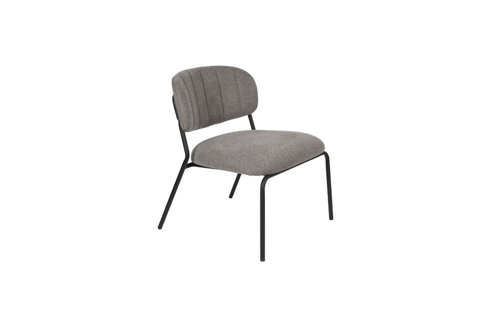 Fauteuil Jolien noir et gris - 5