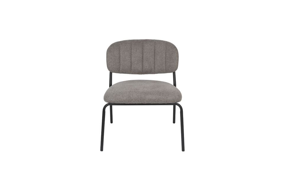 Fauteuil Jolien noir et gris - 6