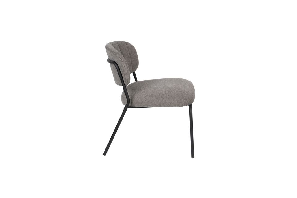 Fauteuil Jolien noir et gris - 7