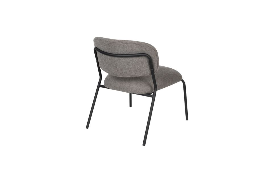 Fauteuil Jolien noir et gris - 8