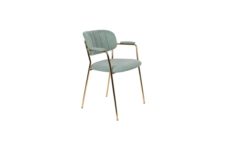 Fauteuil Jolien Or et vert clair White Label