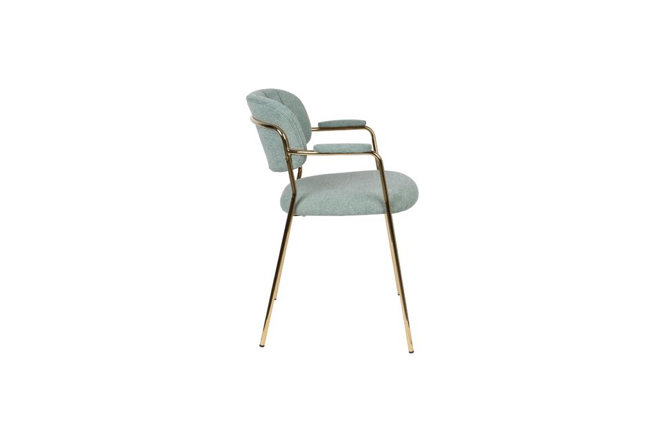 Fauteuil Jolien Or et vert clair - 7