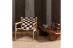 Miniatuur Fauteuil Kelim Zitting Hout Bruin Naturel Zano 2