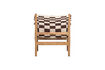 Miniatuur Fauteuil Kelim Zitting Hout Bruin Naturel Zano 6
