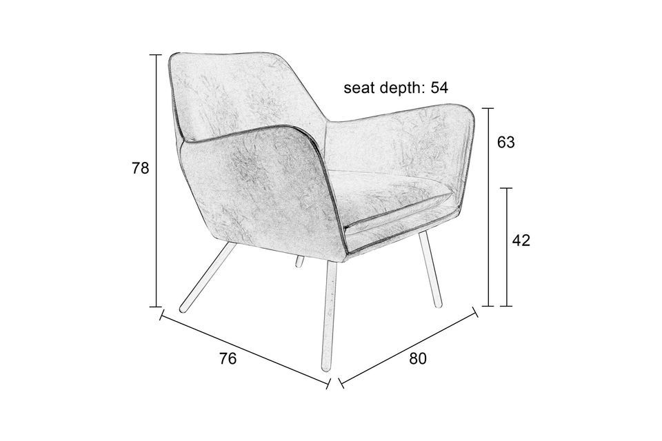 Fauteuil lounge Bon coloris brun - 7