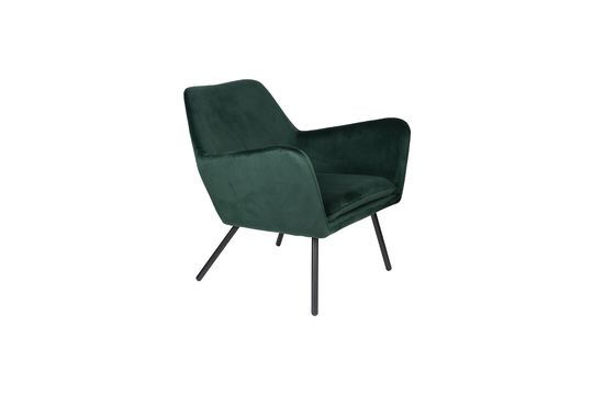 Fauteuil lounge Bon en velours vert Détouré