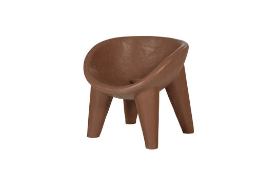 Fauteuil lounge de jardin polymère renforcé rouge/brun Orio Détouré