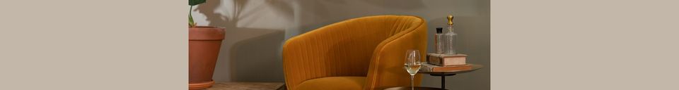 Mise en avant matière Fauteuil lounge Dolly ocre
