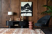 Miniature Fauteuil lounge en bouclé noir Rodin 2