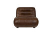 Miniature Fauteuil lounge en cuir marron foncé Wyatt 2