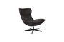 Miniature Fauteuil lounge en cuir PU noir John Détouré
