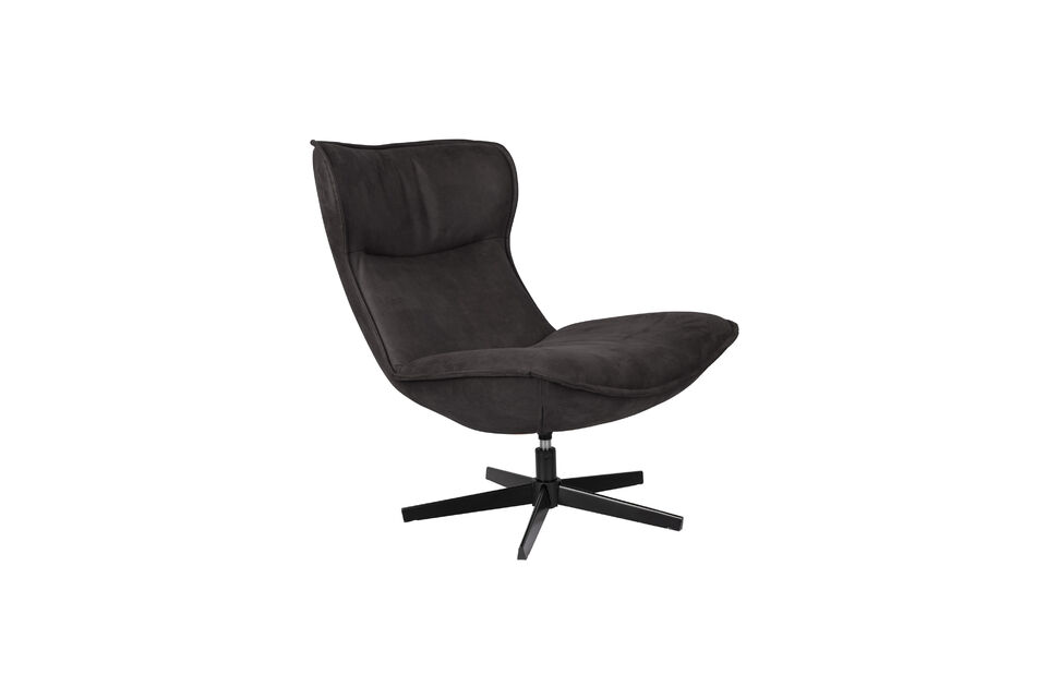 Fauteuil lounge en cuir PU noir John White Label