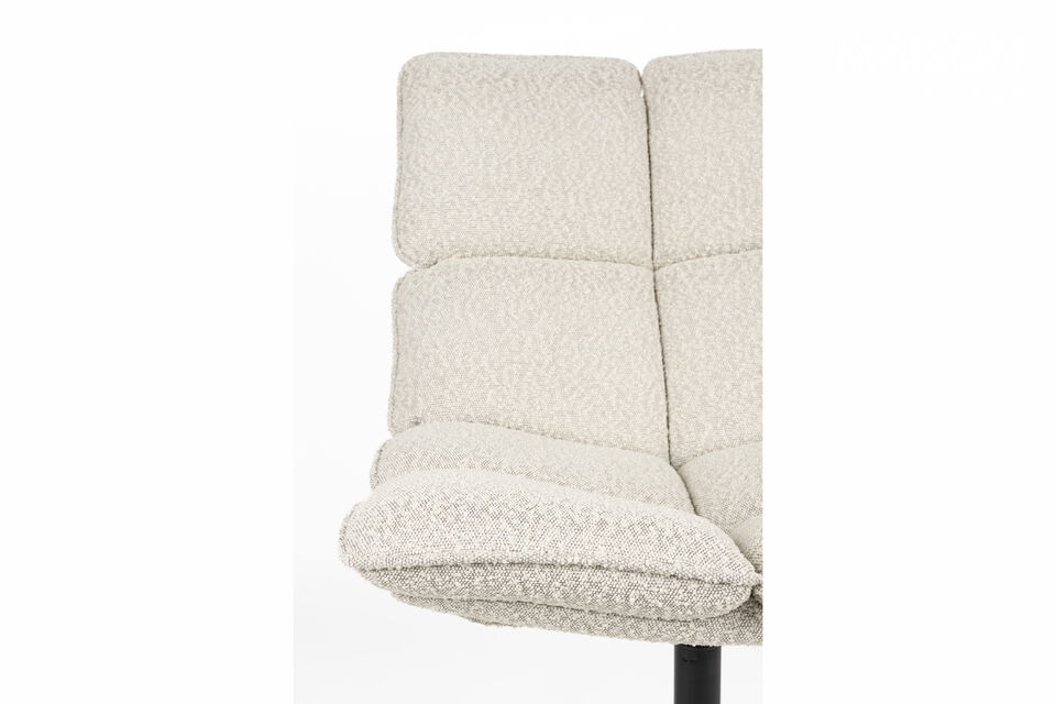 Fauteuil lounge en polyester beige Bros - 5