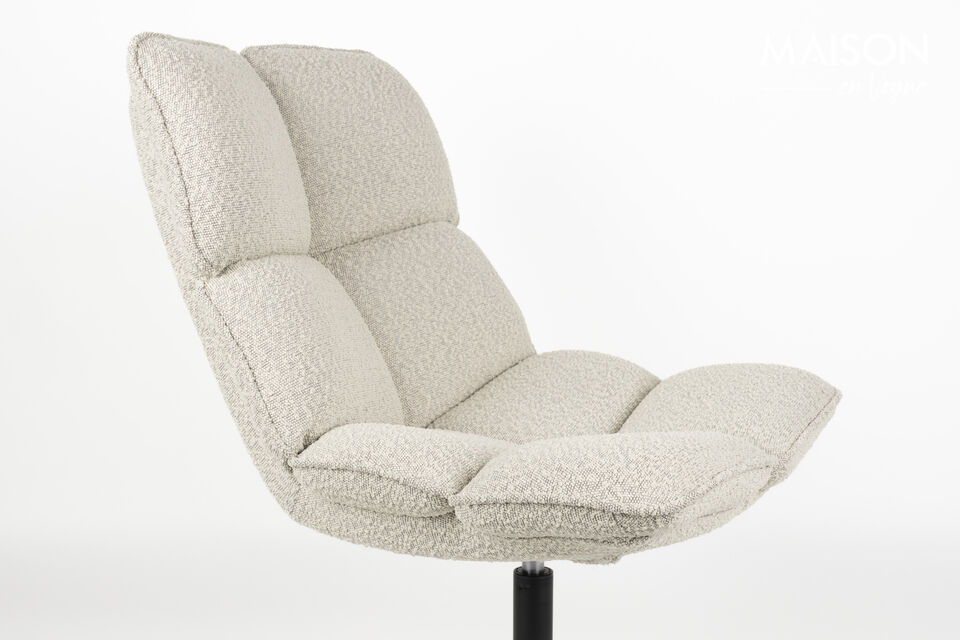 Fauteuil lounge en polyester beige Bros - 6