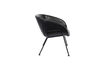 Miniature Fauteuil lounge en simili cuir noir Feston 15