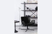 Miniature Fauteuil lounge en simili cuir noir Nikki 1