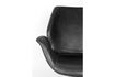 Miniature Fauteuil lounge en simili cuir noir Nikki 5