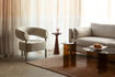 Miniature Fauteuil lounge en tissu beige Heels 2