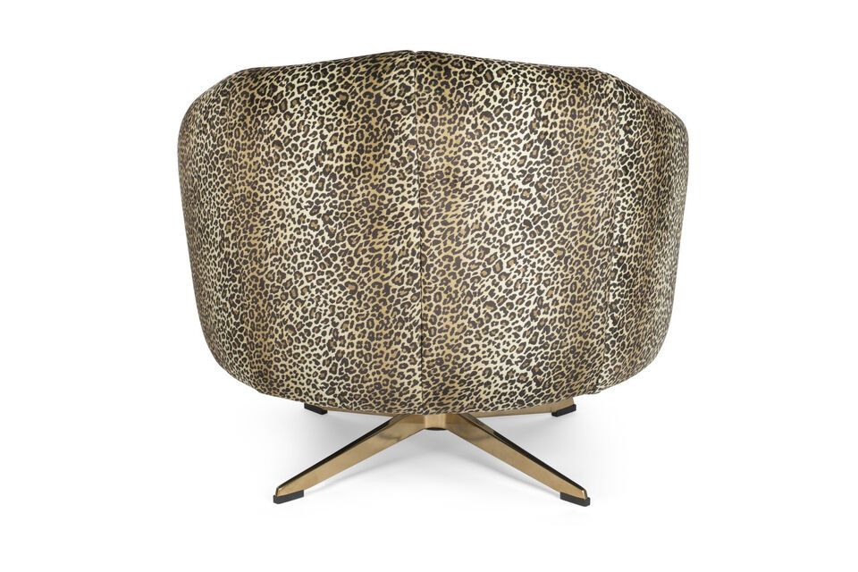 Fauteuil lounge en tissu multicolore Panther - 5