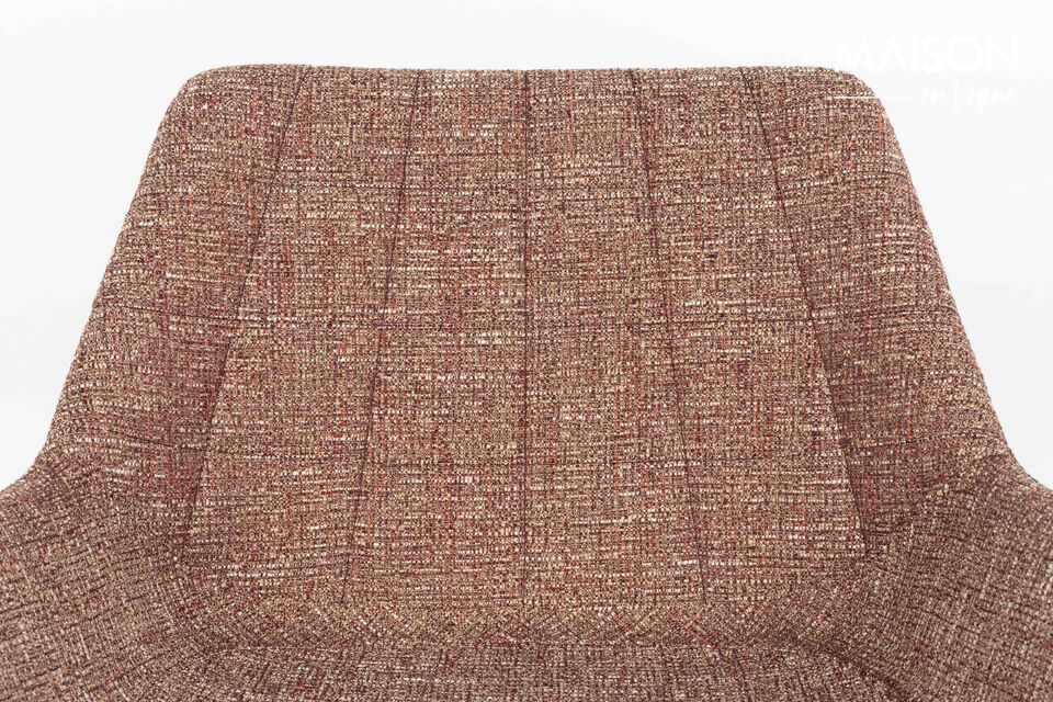 Fauteuil lounge en tissu rouge Doulton - 6