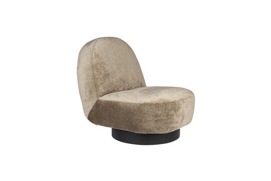 Fauteuil lounge en tissu vert Eden