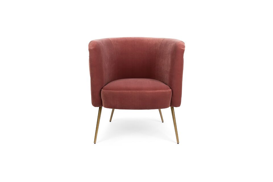 Redécouvrez le charme du capitonnage avec le fauteuil lounge Such A Stud en velours rose