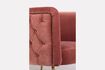 Miniature Fauteuil lounge en velours rose Stud 9