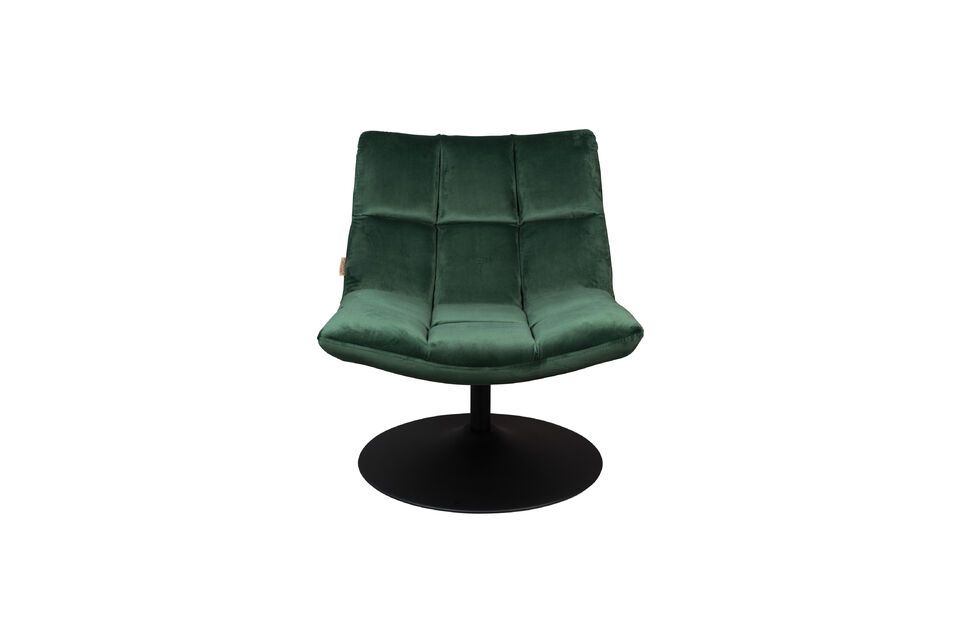 Fauteuil lounge en velours vert Bar - 8