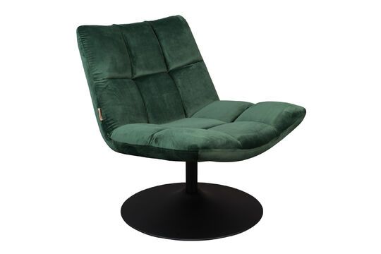 Fauteuil lounge en velours vert Bar