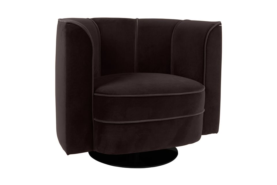 Fauteuil lounge Fleur Noir Dutch Bone