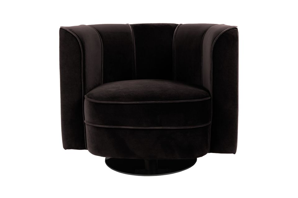 Fauteuil lounge Fleur Noir - 6