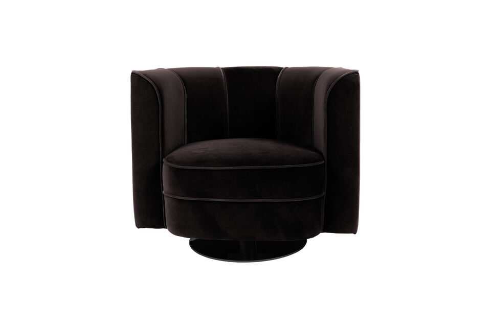Fauteuil lounge Flower Noir - 6
