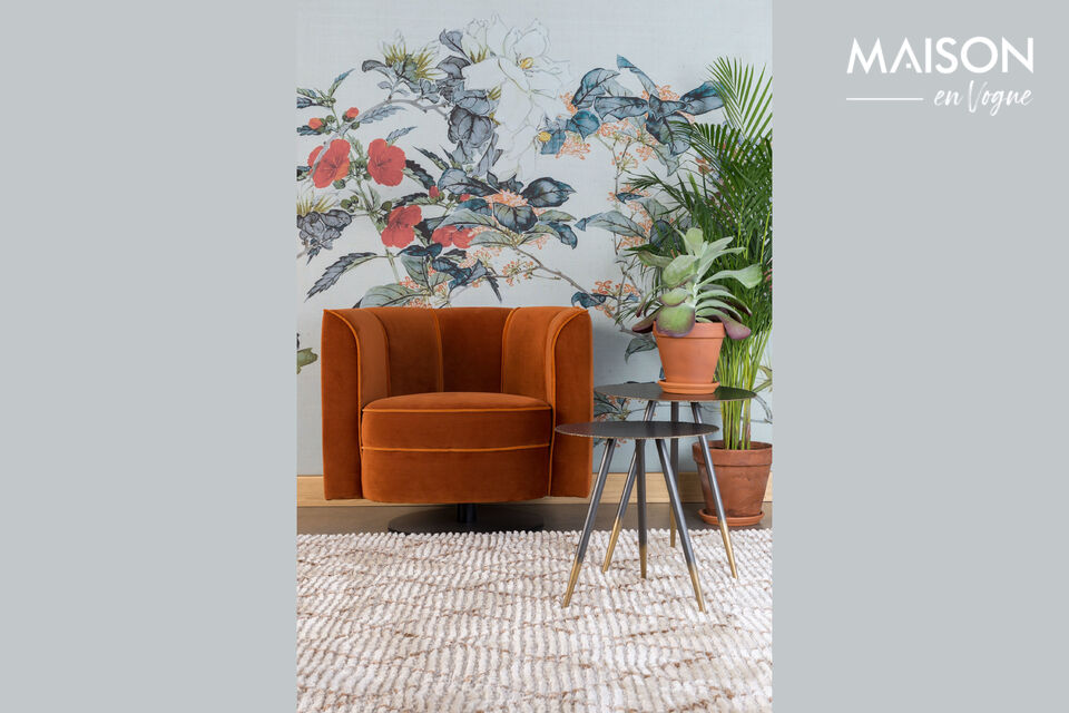 Fauteuil lounge Flower orange DutchBone
