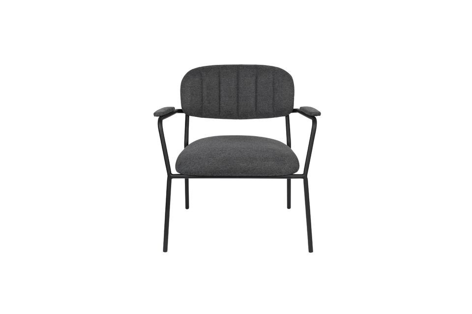 Fauteuil lounge Jolien gris foncé - 6