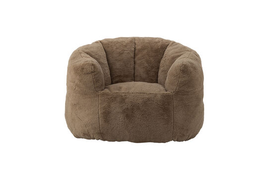 Fauteuil lounge marron en polyester Kari