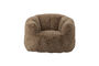 Miniature Fauteuil lounge marron en polyester Kari Détouré