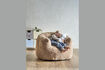 Miniature Fauteuil lounge marron en polyester Kari 3