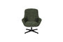 Miniature Fauteuil lounge pivotant en tissu vert Yuki Détouré