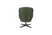 Miniature Fauteuil lounge pivotant en tissu vert Yuki 5