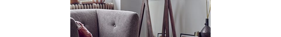 Mise en avant matière Fauteuil marron Elliot